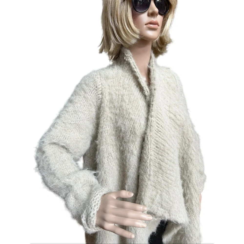Zara Brushed Effect Knit Cardigan NWT Size S-M - Picture 6 of 16